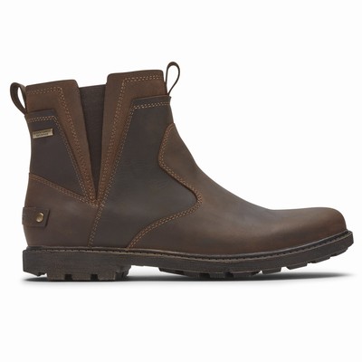 Botas Chelsea Rockport Storm Surge Waterproof Homem Marrom PT-87104